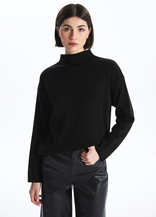 8 джемпер/ 100723 🖤 джемпер кофта свитер короткий оверсайз    чорний