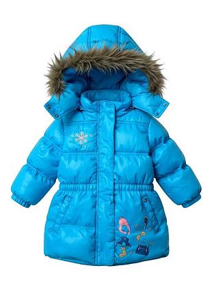 Зимова куртка для дівчинки, блакитного кольору. 80