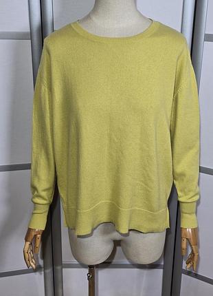 Collectif mon amour желто-горчичный свитер шелк с кашемиром