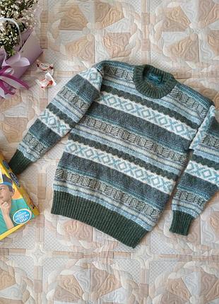 Светр теплий з натуральної вовни для хлопчика 10 років