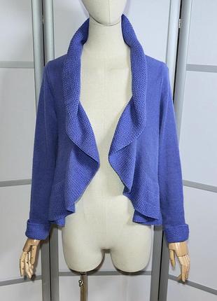 Marc cain  преміальний бренд насичений темно-блакитний кардиган альпака вовна