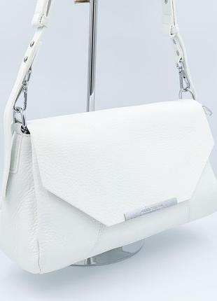 Сумка женская кожаная polina & eiterou c1017 white