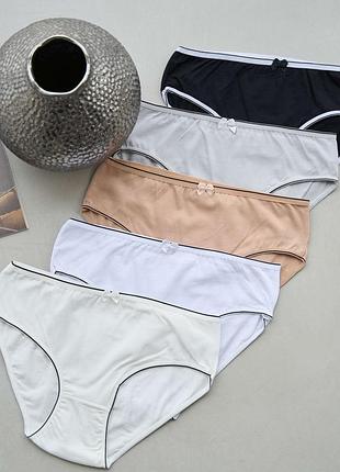 Трусики женские слипы хлопковые nicoletta туречковая 5 штук в упаковке, набор жестких трусиков