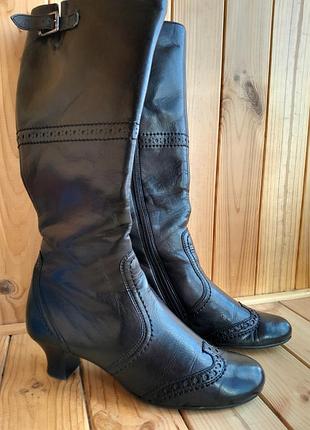 Кожаные демисезонные сапоги, 36