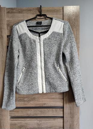 Жакет, пиджак с элементами кожи