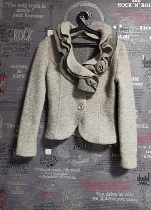 Шикарный шерстяной пиджак, жакет, блейзер италия chic &amp; mit