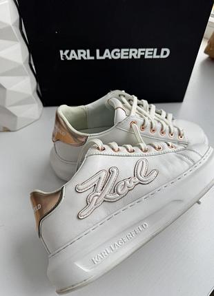 Жіночі кросівки кеди білі karl lagerfeld