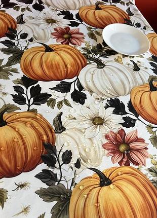 Скатертина з гарбузами осіння водовідштовхувальна