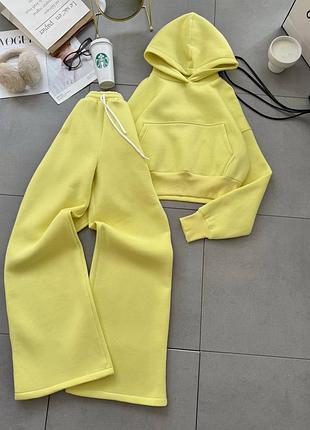 Жіночий повсякденний спортивний теплий костюм двійка штани та кофта худі тканина якісна тринитка на флісі турецька гарна якість