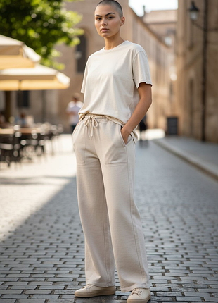 Женские свободные хлопковые спортивные штаны