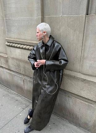 Тренч з екошкіри