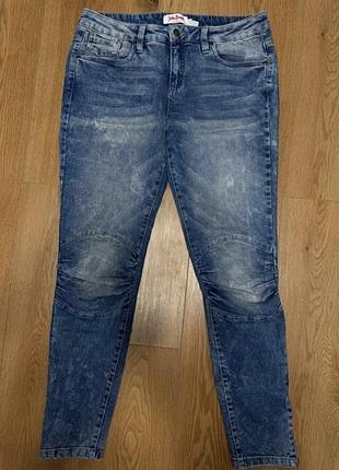 Джинсы синие женские slim john baner denim jeans, размер l - xl.