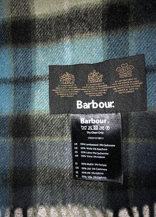 Шарф barbour шерсть кашемир тартан клетка
