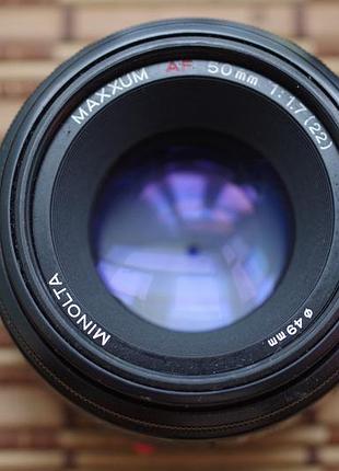 Объектив minolta maxxum af 50 mm 1.7 для sony a с крышкой