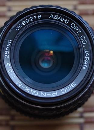 Объектив smc pentax - m 28 mm 3.5 с крышками