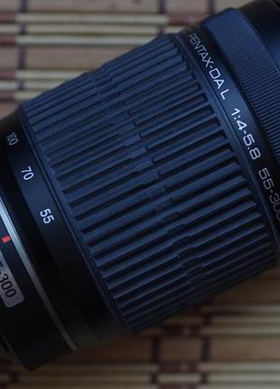 Объектив smc pentax da l 55-300mm ed с крышками