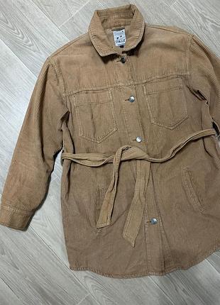 Стильная вельветовая рубашка из поясомов красивом состоянии, р.14