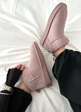Уги угі угги уггі уг угг ugg ultra mini pink suede 🩷
