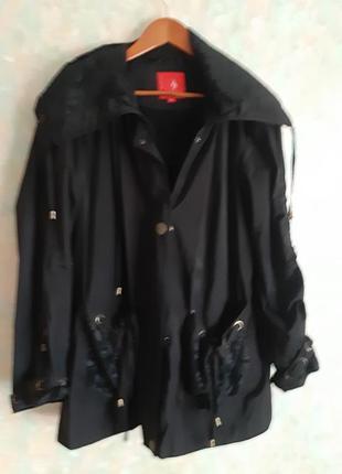 Демисезонная женская куртка на флисе new happy 46-48р