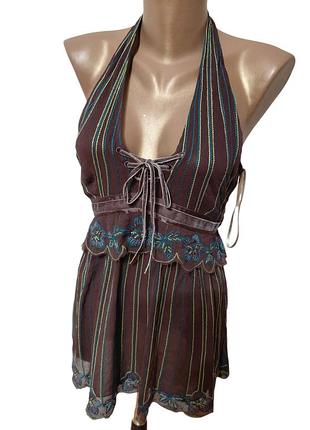 Топ-халтер 100% шовк  від преміум-бренду karen millen