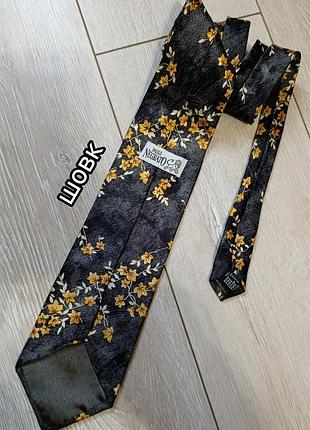 Стильна брендова краватка paolo negrato з натурального шовку