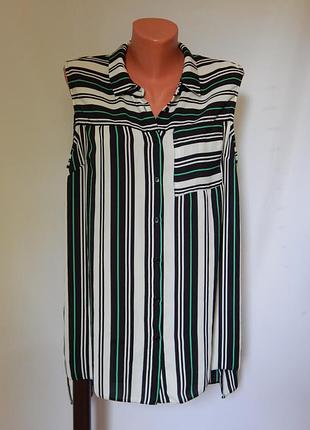 Стильна блузка без рукавів від f&f(розмір 16-18)