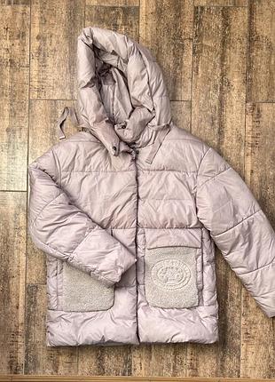 Зимовий бомбер з капішоном