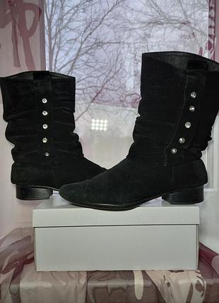 Сапоги котелки натуральная замша