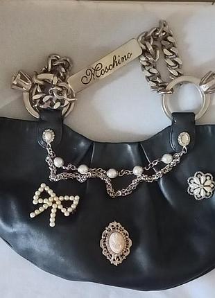 Екслюзивна сумочка moschino лайкова шкіра лімітована колекція