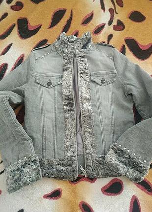 Куртка джинсовая серая