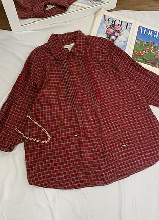 Блуза-рубашка в клетку