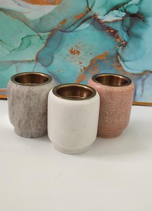 Свечники винтаж мрамур