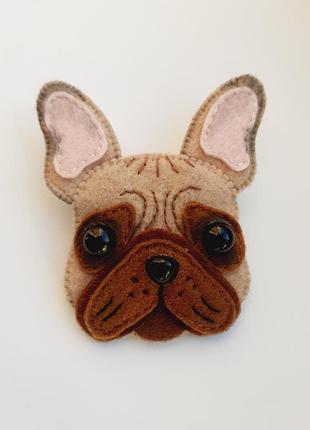 Брошка-цуценя французький бульдог