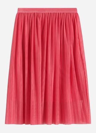 Розовая плиссированная юбка от reserved, р.128
