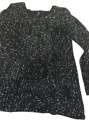 Довгий рваний светр розмір s-m-l