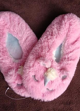 Тапочки пушистые, единорог,39