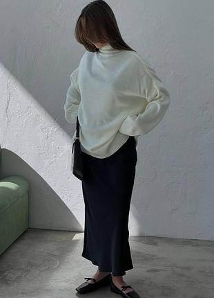 Накладний платіж ❤ турецький оверсайз подовжений светр світер під горло базовий