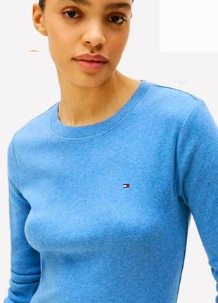Лонгслив от tommy hilfiger. голубой. новый. с биркой.