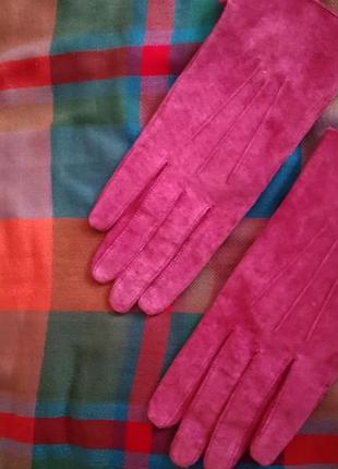 Перчатки замшевые