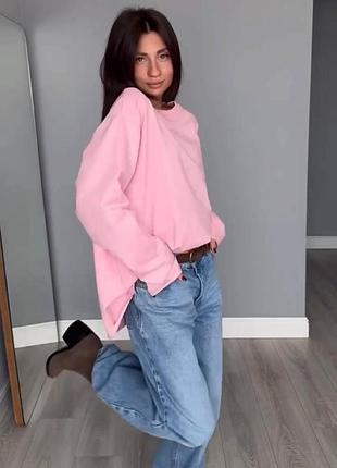 Лонгслив; цвет: молоко, розовый, графит; размер: 42-46;