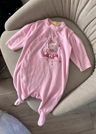 Мʼягенький плюшевий чоловічок на дівчинку new bor, рожевий 56 см