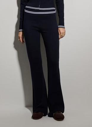 Женские клешни темно-синие брюки штаны