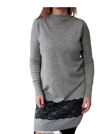 Вовняна сукня, туніка, white label 100% мериносова вовна