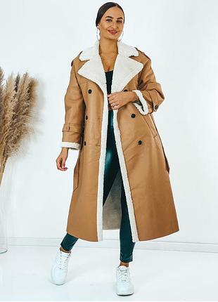 Пальто зі штучної шкіри ☘️🔆