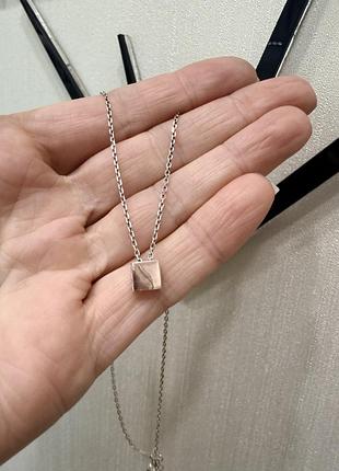 Срібне кольє з золотою вставкою 925 проба