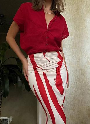 Льняная рубашка с коротким рукавом от mark's and spencer