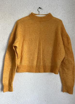 Яскравий укорочений жіночий светр мохер вовна