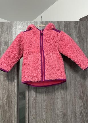 Мега теплая куртка-шерпа hanna andersson, малиновая шерпа, теплая шерпа, куртка, шерпа на флисе