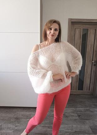 Свитер паутинка облачко вязаный