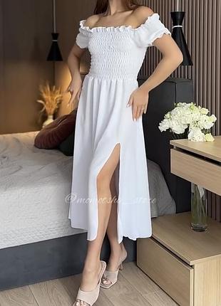 Плаття сарафан сукня біле міді / максі